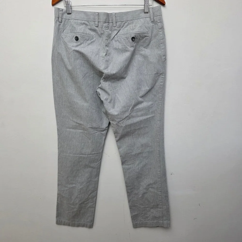 Banana Republic Kentfield Pant Mens 33x32 Gray Cotton Chino Slim Business Casual
